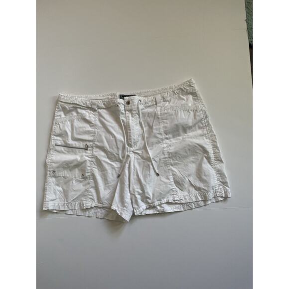 Lauren Ralph Lauren Shorts Women Size 16 100% Cotton Button Snap Drawstring - Picture 1 of 8